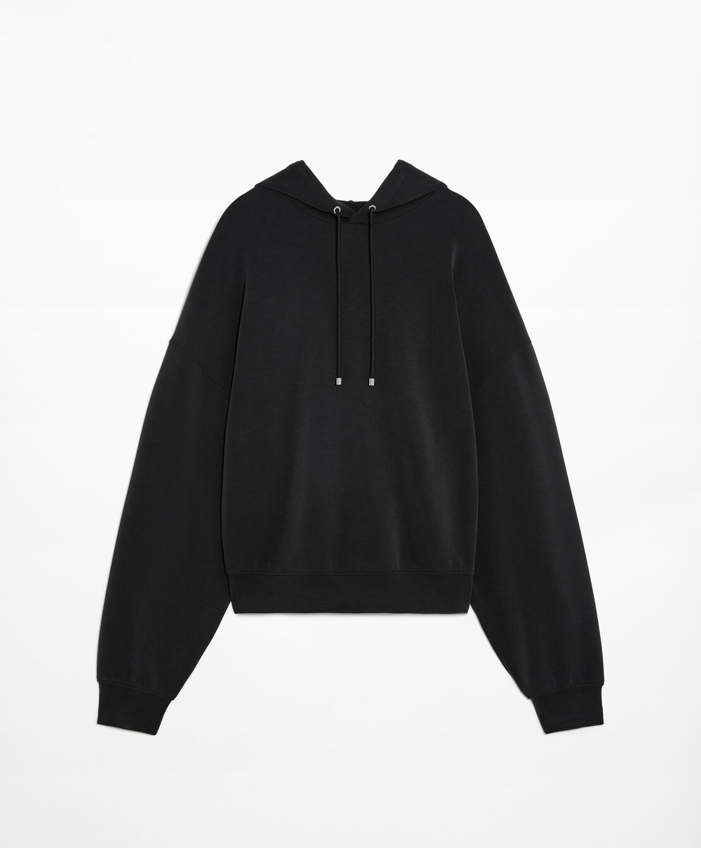 Oysho Толстовка из ткани с начесом, черный