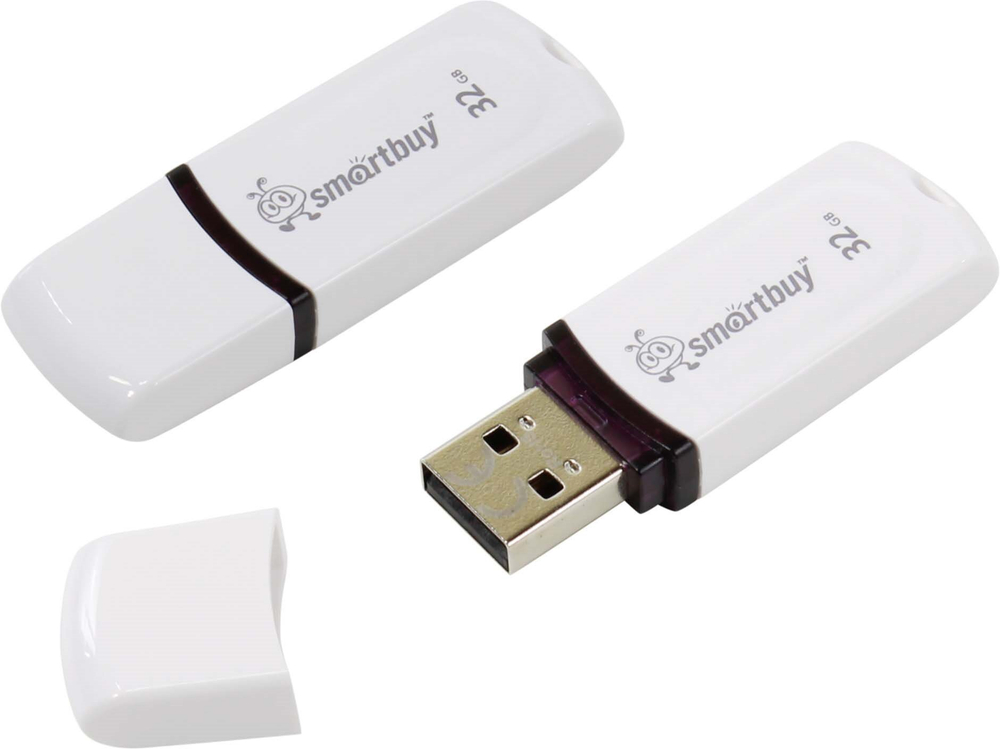 USB Флешка 32GB SmartBuy Paean, USB 2.0, белая
