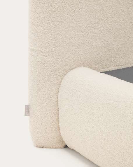 Кровать Martina со съемным чехлом из бежевого букле под матрас 180х200 см