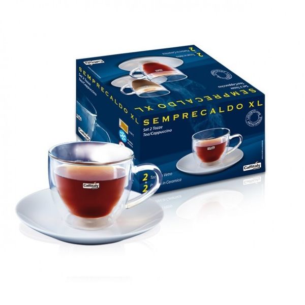 Чашка с блюдцем Caffitaly Cappuccino (2 пары в наборе), 200 мл