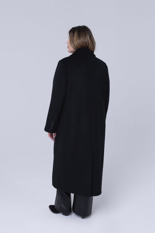 Пальто однобортное, черный