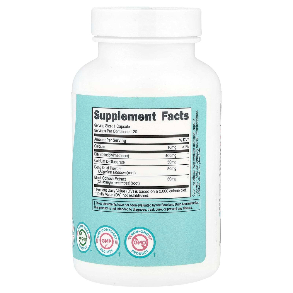 Nutricost, Women, DIM с D-глюкаратом кальция и дудником китайским, 120 капсул