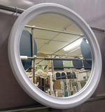 Зеркало круглое в деревянной раме