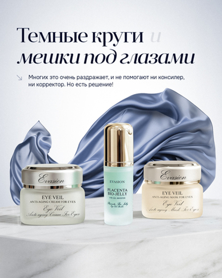 Набор против темных кругов и мешков под глазами 3 средства