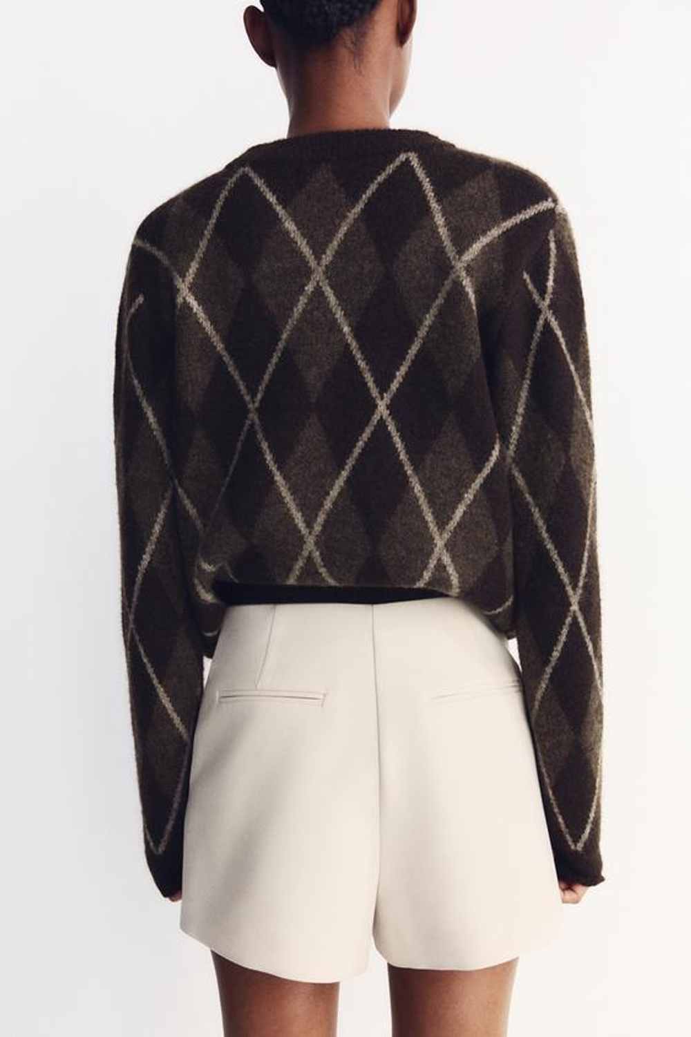 ZARА ЮБКА-ШОРТЫ АСИММЕТРИЧНОГО КРОЯ, СВЕТЛО-БЕЖЕВЫЙ