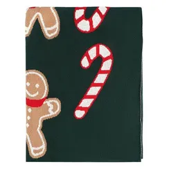 Плед из хлопка с новогодним рисунком gingerman из коллекции new year essential, 130x180 см