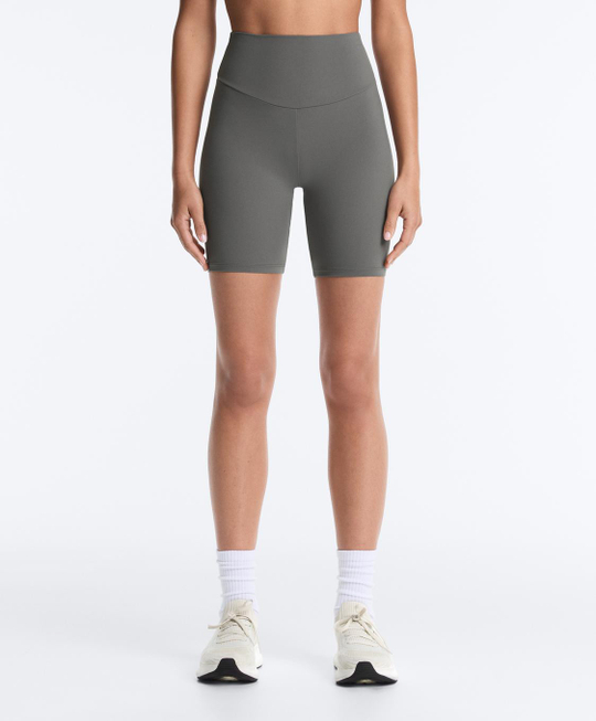 OYSHO Легинсы-велосипедки Comfortlux с высокой посадкой длиной 20 см, серый