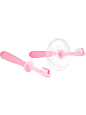 PIGEON Зубная щетка для детей от 18 месяцев до 3-х лет, шаг 4 Розовый