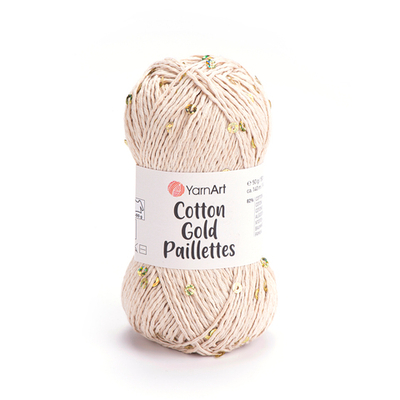 Пряжа YarnArt Cotton Gold Paillettes