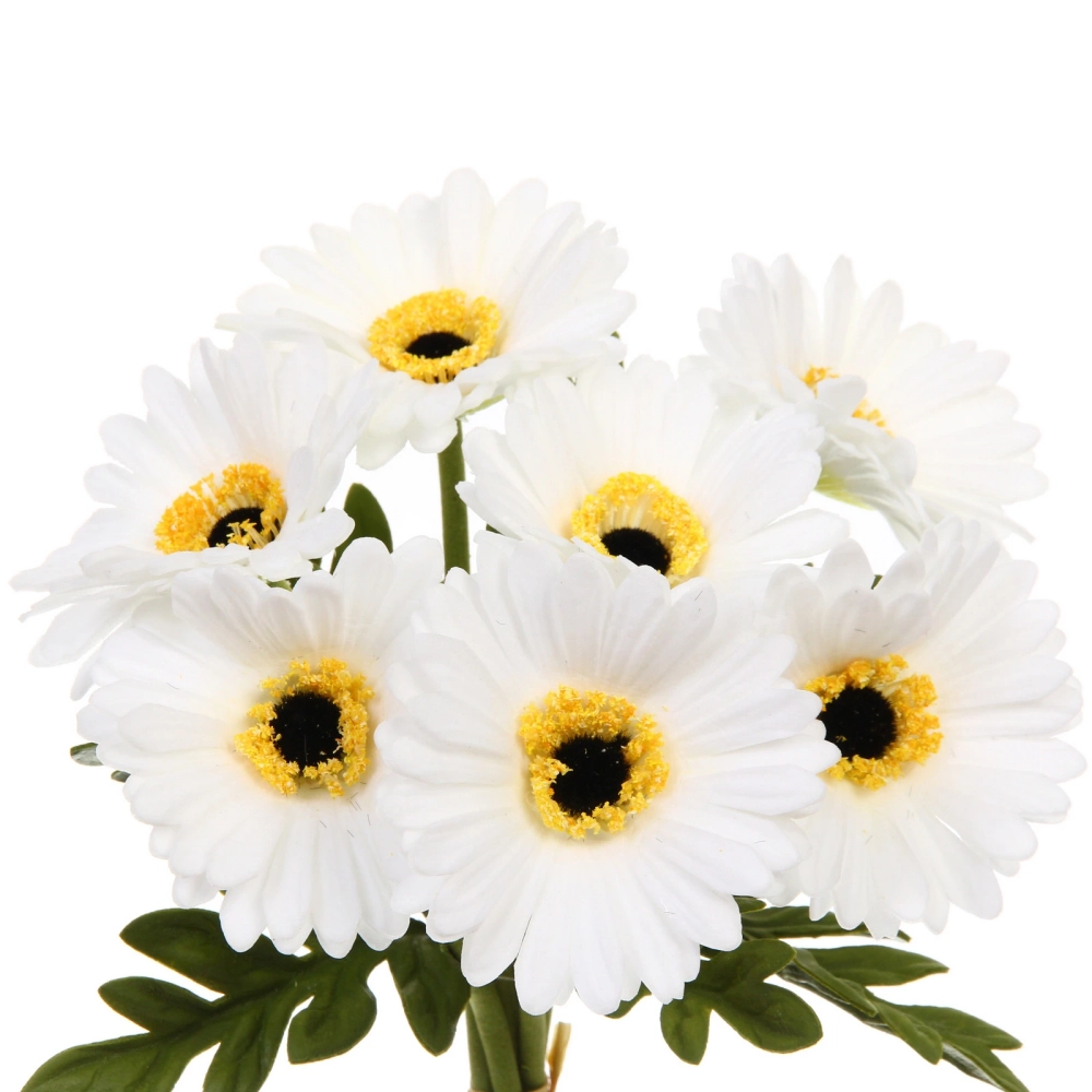 Цветы искусственные «Natur» 33см Герберы 7шт белые