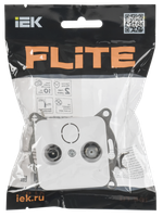 FLITE Розетка 2-местная TV+SAT экранированная оконечная РТВс-2-1-1-ФлБ белый IEK