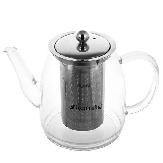 Заварочный чайник 900 мл. Kamille KM-1604 (стекло, нержавеющая сталь)