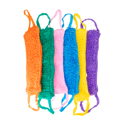 Мочалка_ПОЯС цветная одинарная ПРОШИТАЯ махровая без поролона БШК