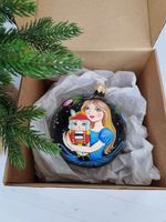 Шар стеклянный "Щелкунчик" ручная роспись