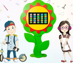 Интерактивная развивающая настенная панель Цветок из серии Кисельковое царство