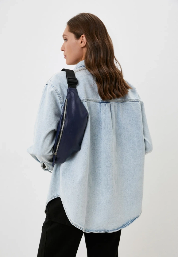 сумка поясная темно-синяя