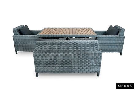 Комплект плетеной мебели MOKKA BELLA малый, серый