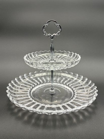 Блюдо 2-х ярусное для сервировки, этажерка