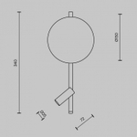 Бра с подсветкой Maytoni Solution MOD450WL-L9W3K