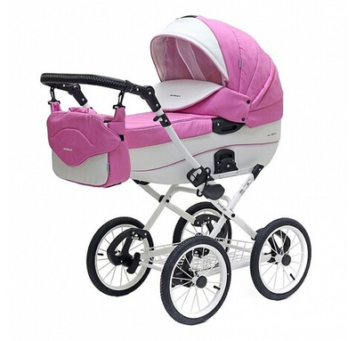 Детская коляска Riko Brano Ecco Prestige 2 в 1 (Розовый/белый)