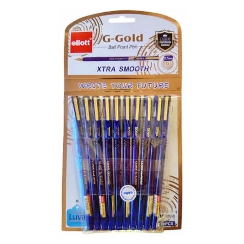 Ручка шариковая Eliot Luv G-Gold 0.7 синяя 10 шт/упак
