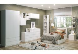 Шкаф двухдверный Мадера белый