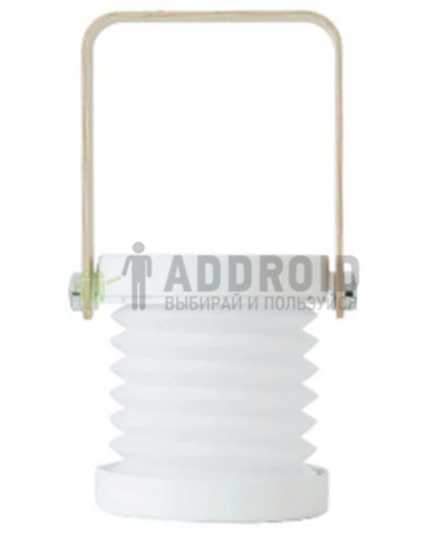 Светодиодная переносная настольная LED лампа ночник с деревянной ручкой и зарядкой от USB (Grey)