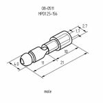 Разъем штекерный изолированный штекер 4 мм 0.5-1.5 мм² (РШи-п 1.5-4/РШИп 1,25-4) красный REXANT