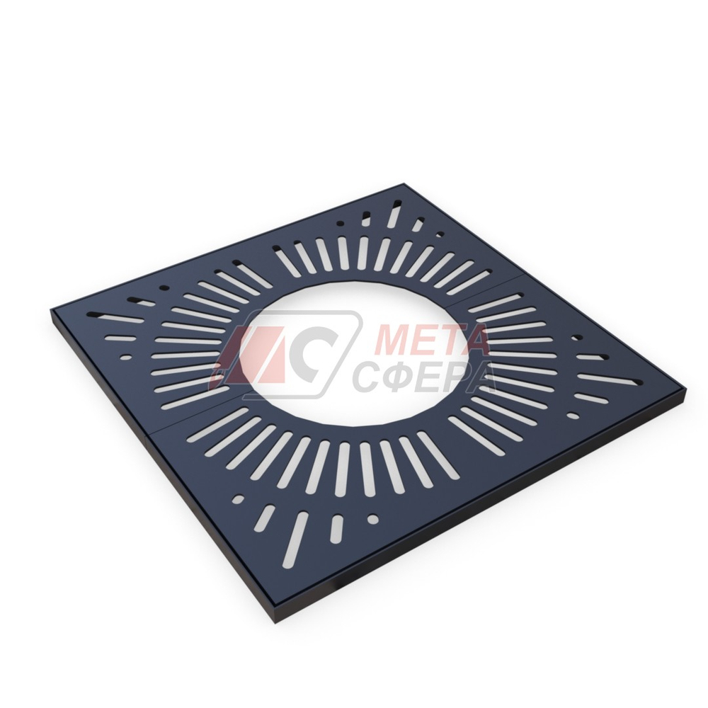 Приствольная решётка Лучи квадрат