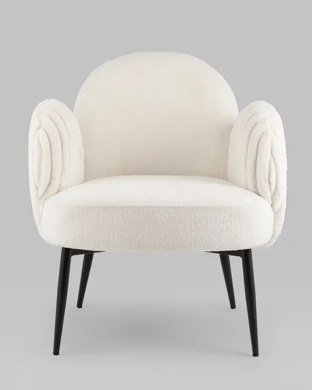 Кресло Wave Stripes, белое букле