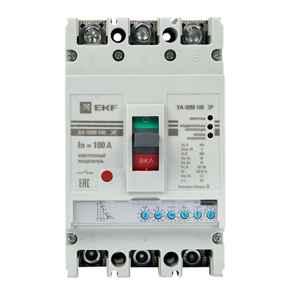 Автоматический выключатель в литом корпусе  EKF mccb99-100-100me