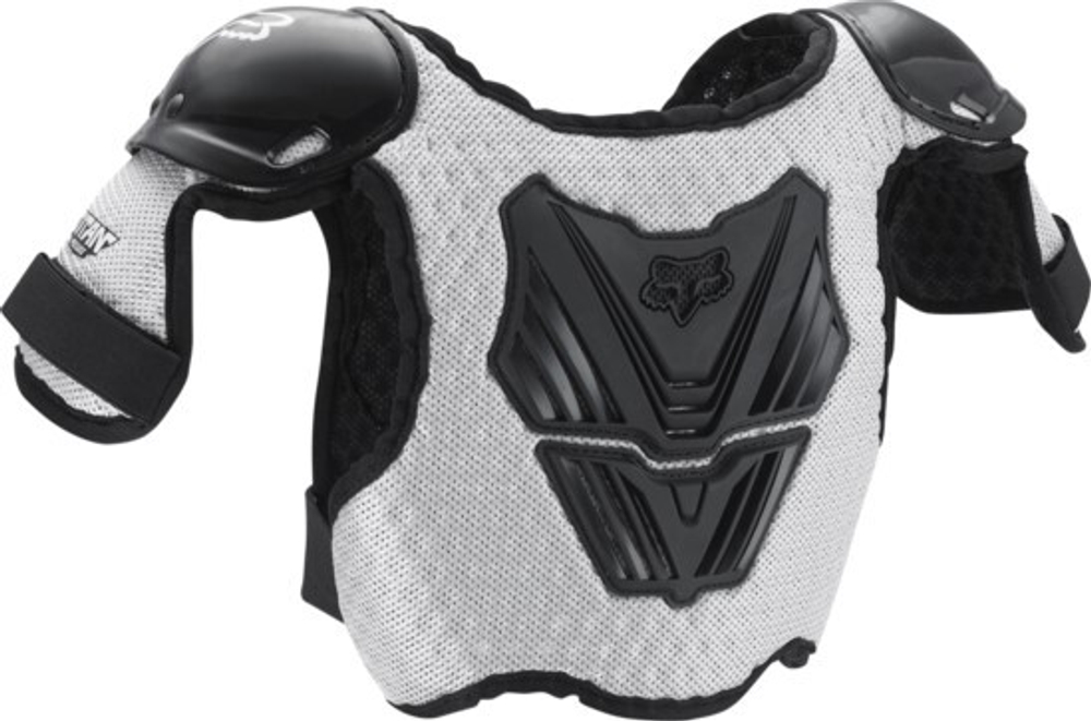 Защита панцирь детский Fox Peewee Titan Roost Defle (Black/Silver, M/L, 2024 (06053-464-M/L))