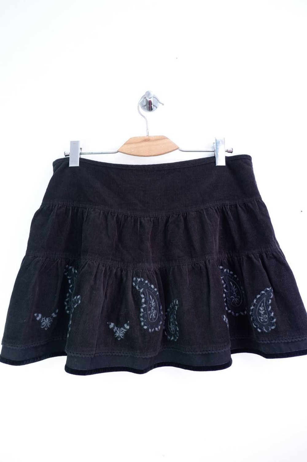 Юбка игривая, хлопковая с вышивкой 48 размер