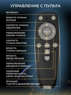 Проектор-ночник звездное небо Космонавт + пульт