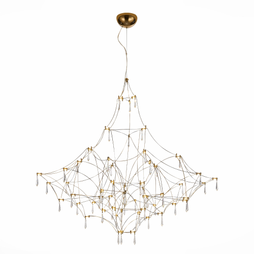 SL797.213.114 Люстра подвесная ST-Luce Золотистый, Прозрачный LED 114*0,45W 3000K GRAVETTA