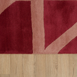 Ковер шерстяной ручной работы geometric dance бордового цвета, 160х230 см