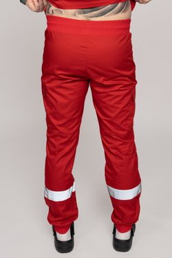 Брюки-джоггеры летние мужские Скорая помощь MedicLine цв. КРАСНЫЙ