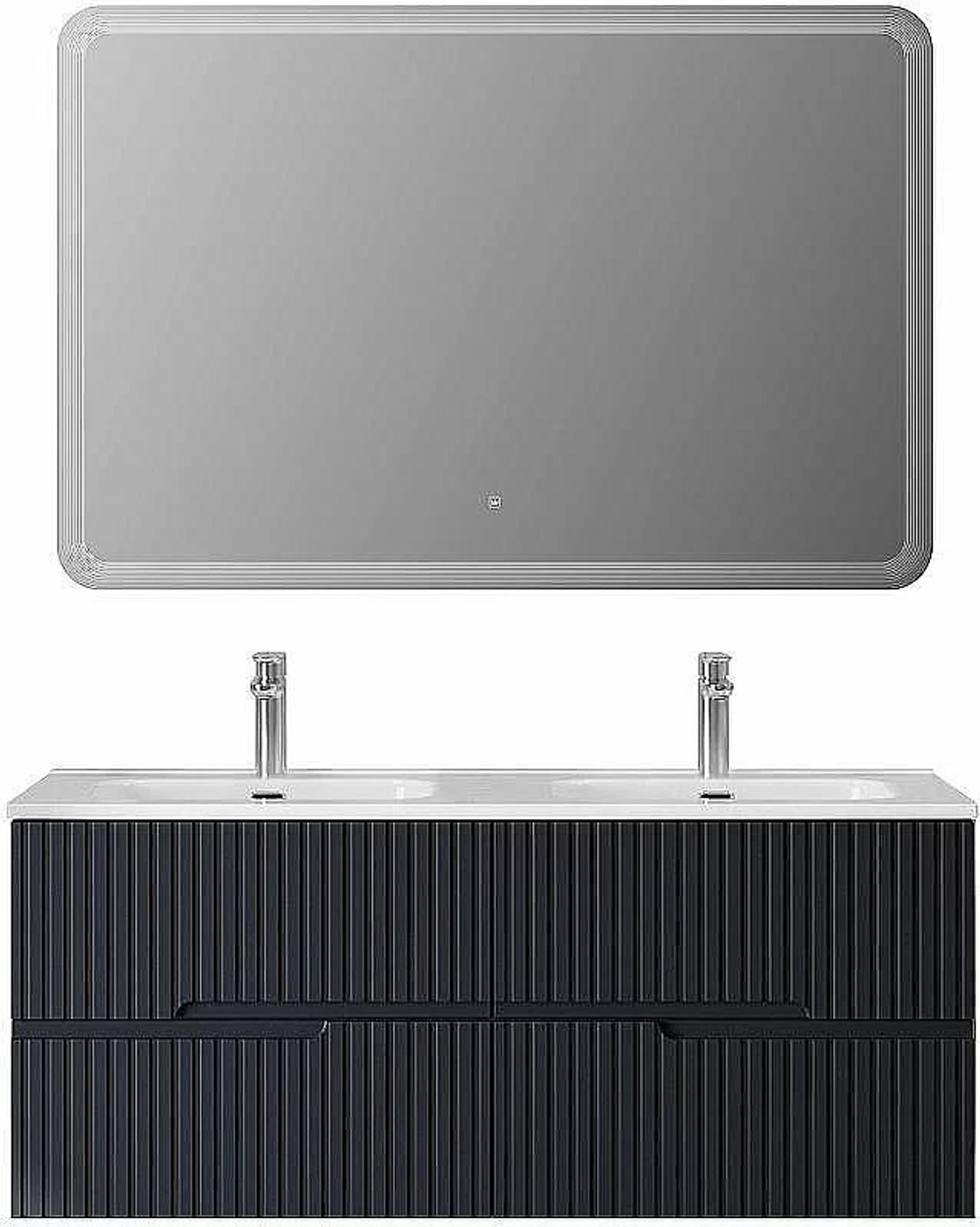 Тумба с раковиной Cezares DUET-N 120 DUET-N-1200-4C-SO-2-GR-P графит
