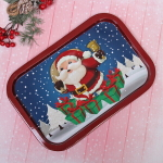 Поднос жестяной 34,5*23,5см «Дед Мороз с подарками»
