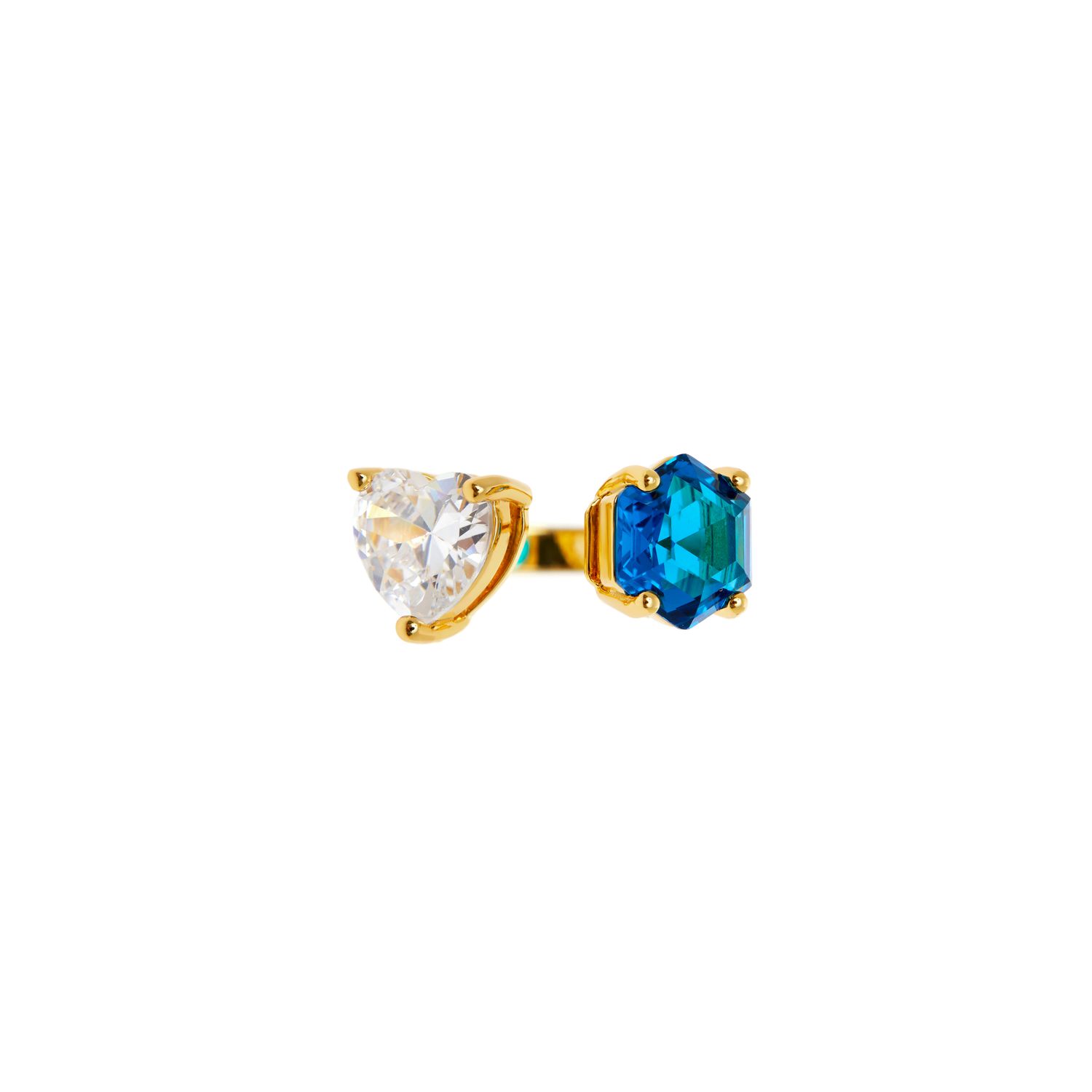 Кольцо Double Love Ring – Clear Blue