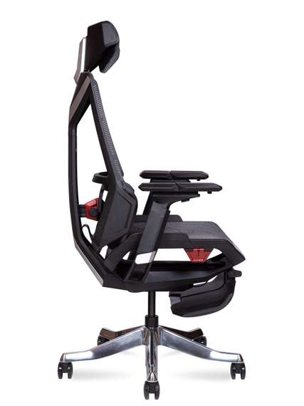 Кресло офисное Норден / Стэф / Steph  / черный пластик/серая сетка