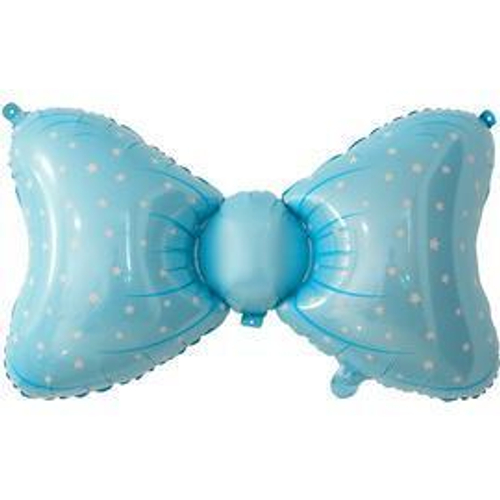 Шар фольгированный Фигура "Бант Голубой" 36'' с гелием