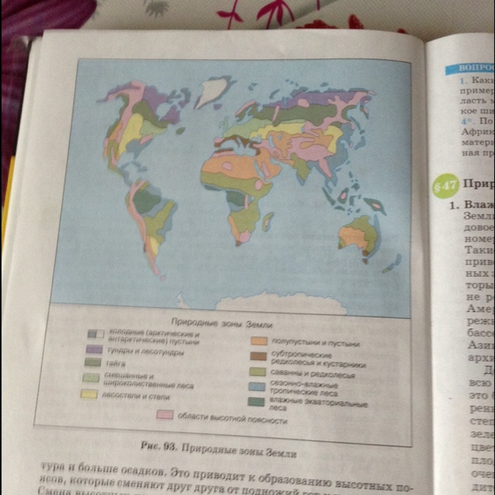 Карта "Природные зоны мира"
