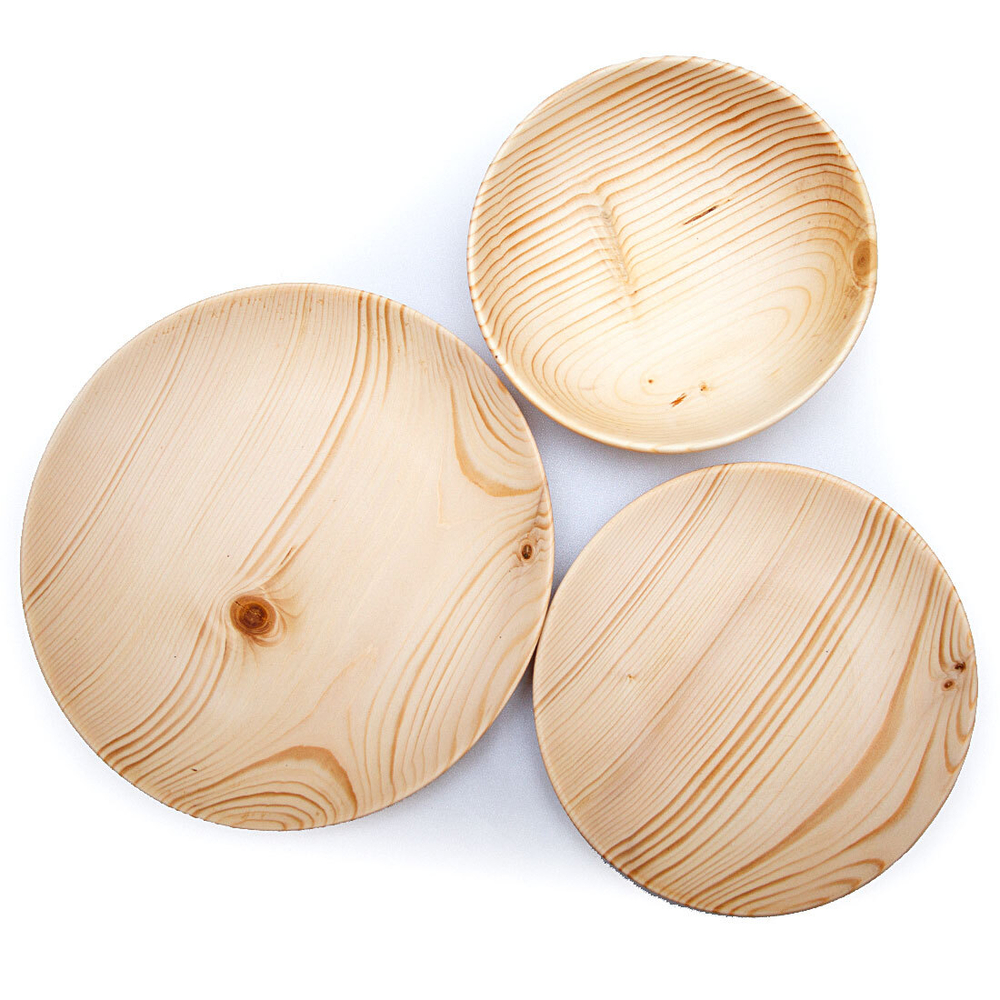 Набор деревянных тарелок Art of Siberia из дерева пихта сибирская TN34