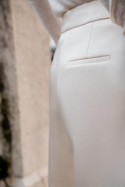 ZARA БРЮКИ BARREL ИЗ АТЛАСА, ЭКРЮ