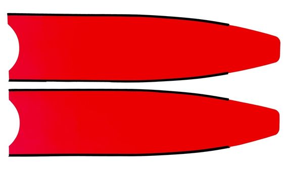 Лопасти Leaderfins Neon Red Ice без наклейки 20° красная отбортовка красные