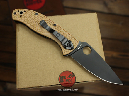 Нож Spyderco Tenacious LTW - песок рук., черный клинок RK-498