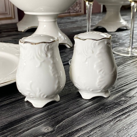 Lenardi 305-083 Набор солонок АВРОРА ЗОЛОТО в под.уп.(х48)Фарфор