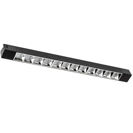 ULB-Q282 30W-4000K BLACK Светильник-прожектор светодиодный трековый. Линейный. 2500 Лм. Белый свет 4000К. Корпус черный. ТМ Volpe