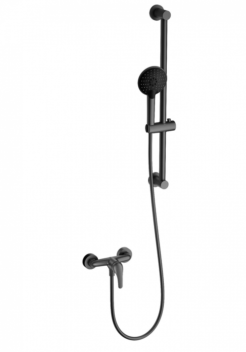 Смеситель для душа с гарнитуром WONZON & WOGHAND, Темный графит (WW-4570-BGG)